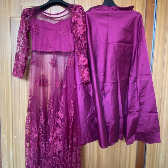 Other - Net embroidered Anarkali With a  very good Flair. Size -small